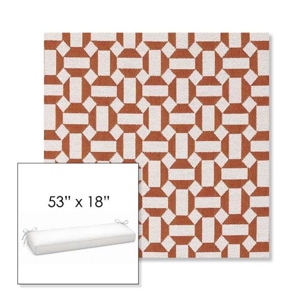 Picture of Hoopla Tobiko | Sunbrella® 53" x 18" Outdoor Bench Cushion