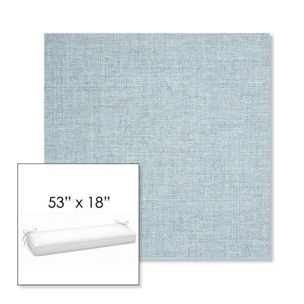 Picture of Idol Frost | Sunbrella® 53" x 18" Outdoor Bench Cushion