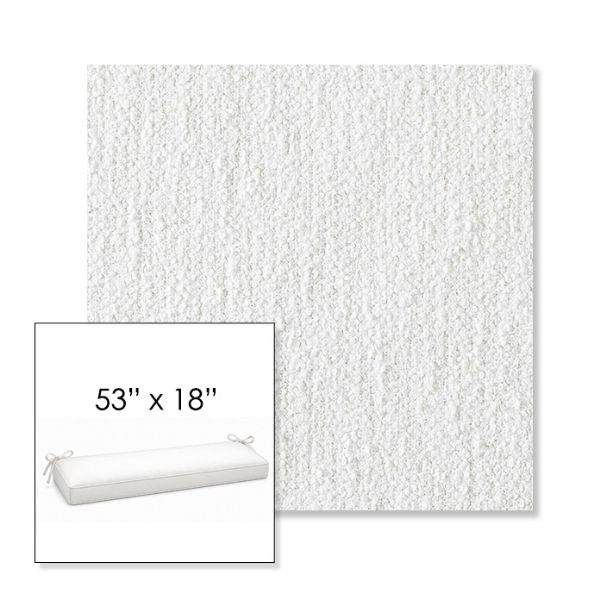 Picture of Improve White | Sunbrella® 53" x 18" Outdoor Bench Cushion