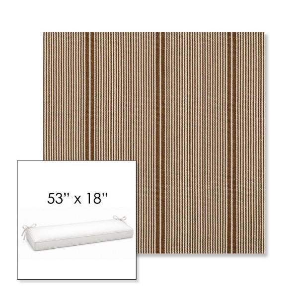 Picture of Influence Teak | Sunbrella® 53" x 18" Outdoor Bench Cushion