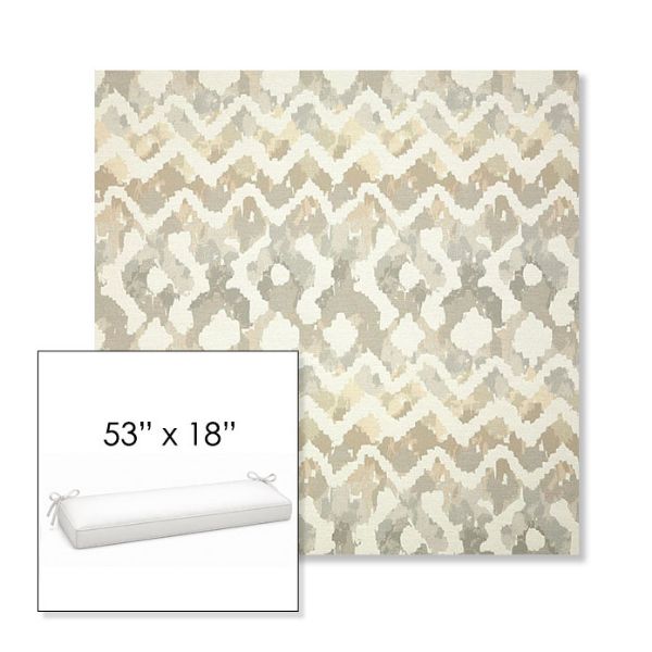 Picture of Inga Marble | Sunbrella® 53" x 18" Outdoor Bench Cushion