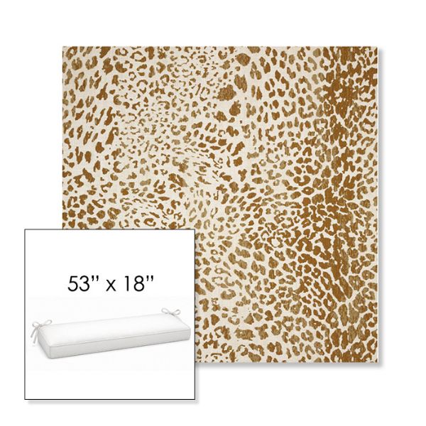 Picture of Instinct Toffee | Sunbrella® 53" x 18" Outdoor Bench Cushion