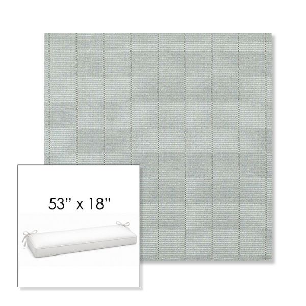 Picture of Kaia Mist | Sunbrella® 53" x 18" Outdoor Bench Cushion