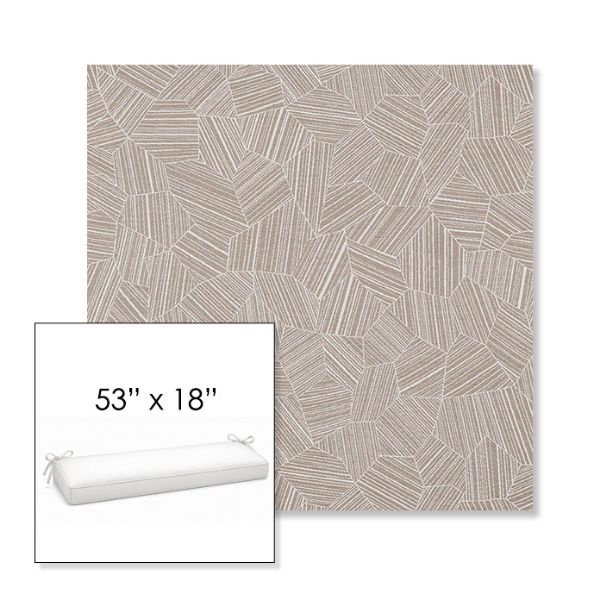 Picture of Leaf Structure Sand | Sunbrella® 53" x 18" Outdoor Bench Cushion