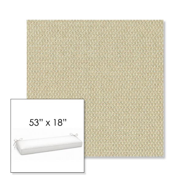 Picture of Mainstreet Putty | Sunbrella® 53" x 18" Outdoor Bench Cushion