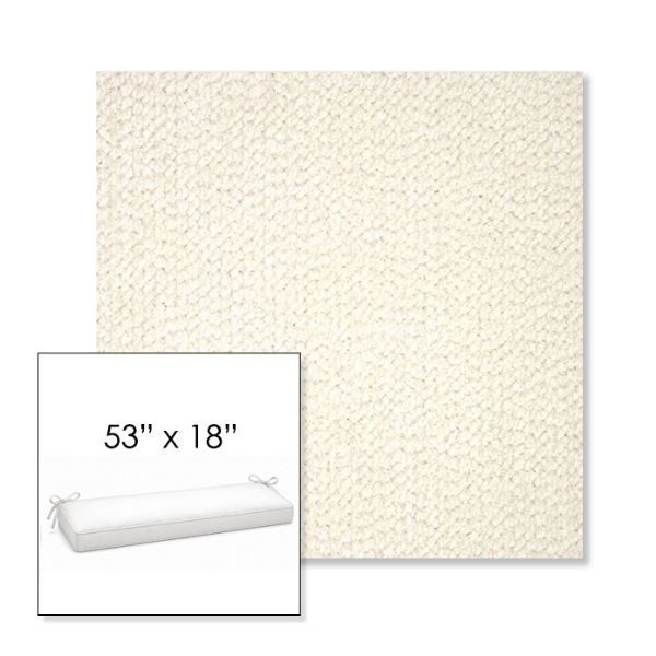 Picture of Margo Snow | Sunbrella® 53" x 18" Outdoor Bench Cushion