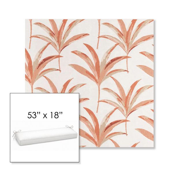 Picture of Martinique Mango | Sunbrella® 53" x 18" Outdoor Bench Cushion