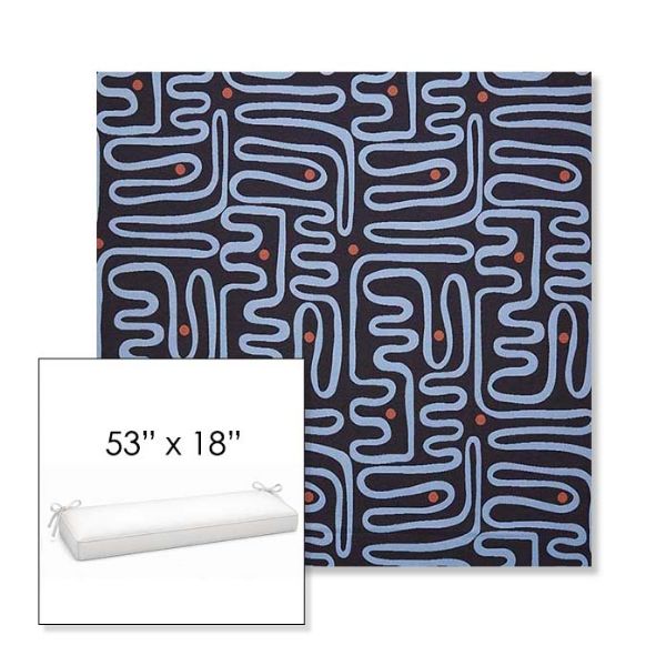 Picture of Nema Lazuli | Sunbrella® 53" x 18" Outdoor Bench Cushion