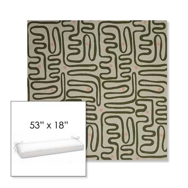 Picture of Nema Sagebrush | Sunbrella® 53" x 18" Outdoor Bench Cushion