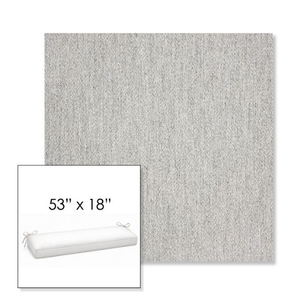 Picture of Pashmina Fog | Sunbrella® 53" x 18" Outdoor Bench Cushion