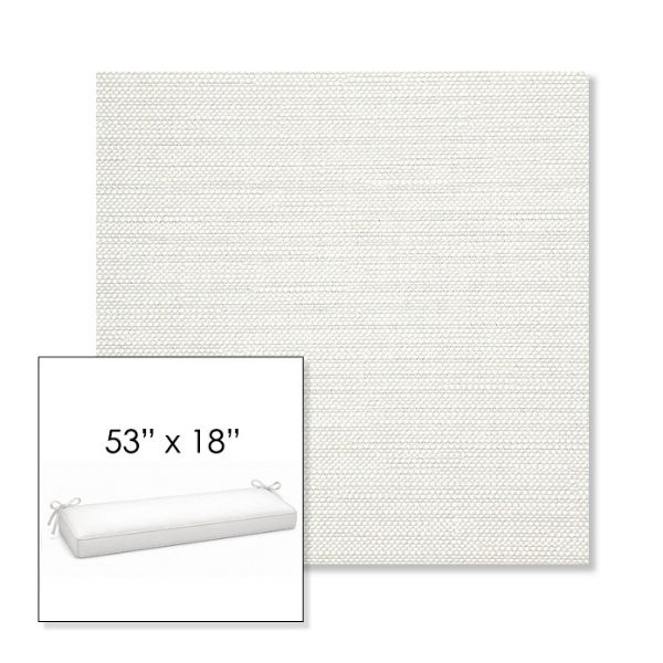 Picture of Piazza Cloud | Sunbrella® 53" x 18" Outdoor Bench Cushion