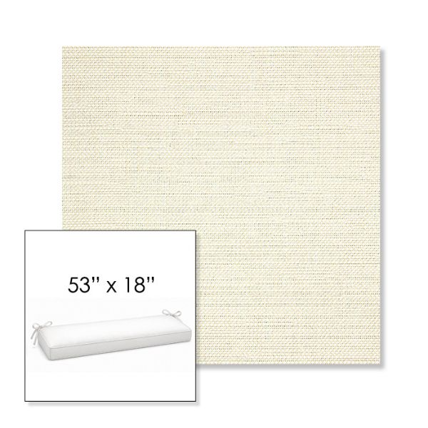 Picture of Piazza Parchment | Sunbrella® 53" x 18" Outdoor Bench Cushion