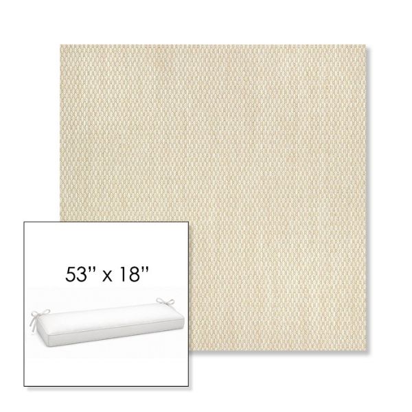 Picture of Pique Flax | Sunbrella® 53" x 18" Outdoor Bench Cushion