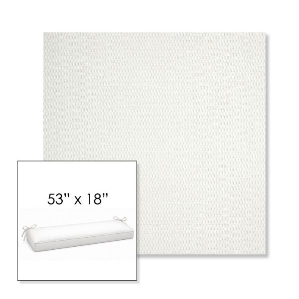 Picture of Pique Salt | Sunbrella® 53" x 18" Outdoor Bench Cushion