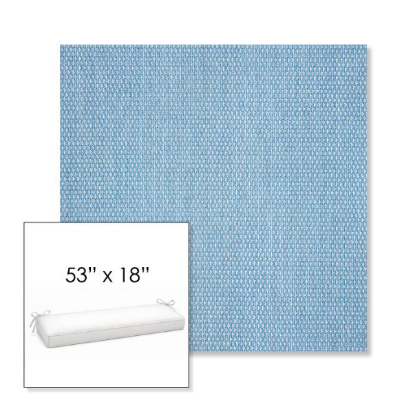 Picture of Pique Sky | Sunbrella® 53" x 18" Outdoor Bench Cushion