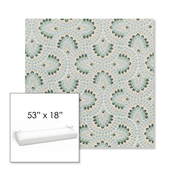 Picture of Plume Spring | Sunbrella® 53" x 18" Outdoor Bench Cushion