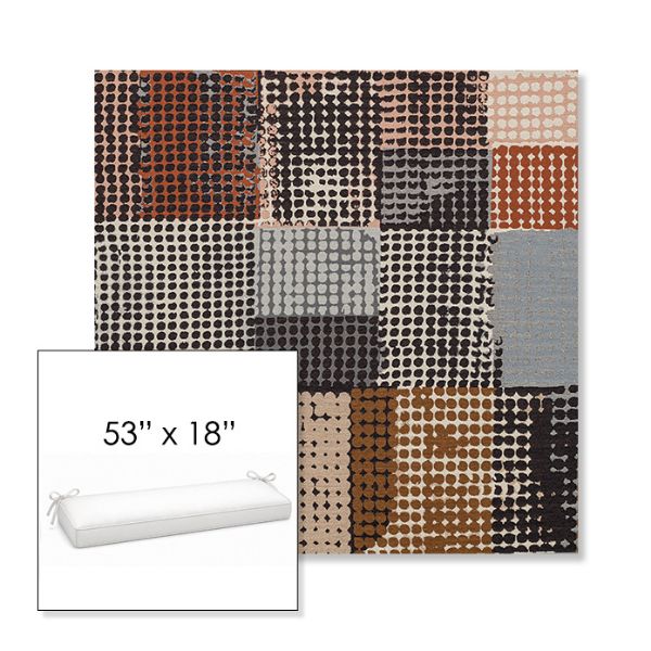 Picture of Pop Punchcard | Sunbrella® 53" x 18" Outdoor Bench Cushion