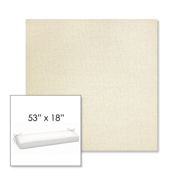 Picture of Posh Salt | Sunbrella® 53" x 18" Outdoor Bench Cushion