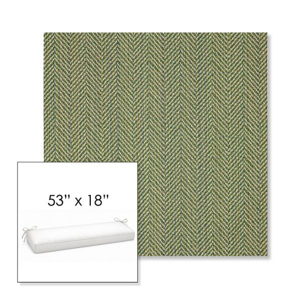 Picture of Posh Shamrock | Sunbrella® 53" x 18" Outdoor Bench Cushion