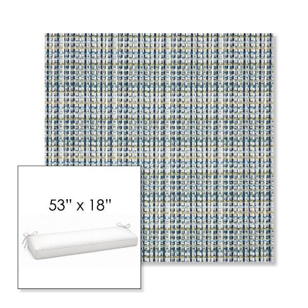 Picture of Principle Lagoon | Sunbrella® 53" x 18" Outdoor Bench Cushion