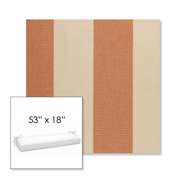 Picture of Rothko Lobster Roll | Sunbrella® 53" x 18" Outdoor Bench Cushion