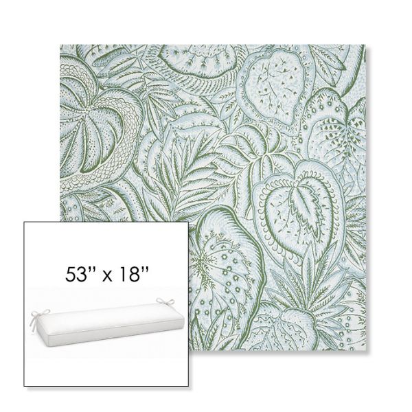 Picture of Sensibilty Spring | Sunbrella® 53" x 18" Outdoor Bench Cushion