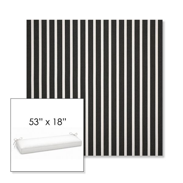 Picture of Shore Classic | Sunbrella® 53" x 18" Outdoor Bench Cushion