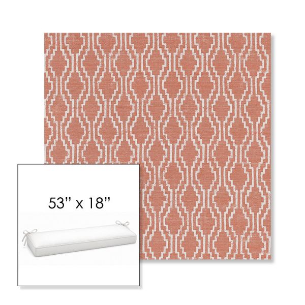 Picture of Solve Clay | Sunbrella® 53" x 18" Outdoor Bench Cushion