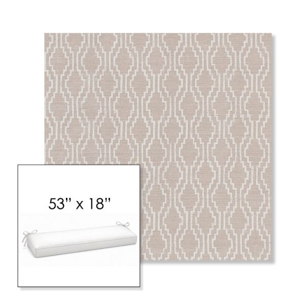 Picture of Solve Linen | Sunbrella® 53" x 18" Outdoor Bench Cushion