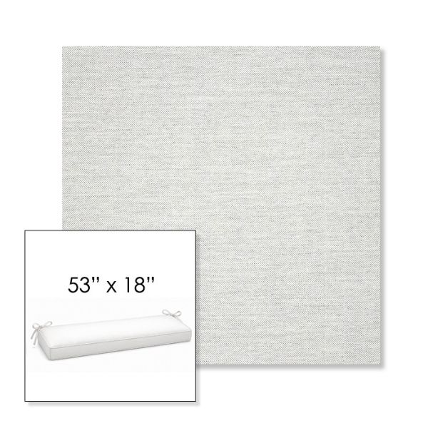 Picture of Switch Snow | Sunbrella® 53" x 18" Outdoor Bench Cushion