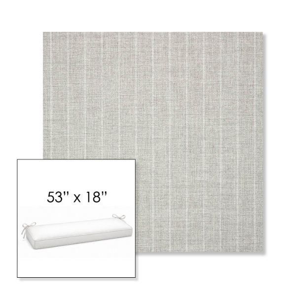 Picture of Ticking Fog | Sunbrella® 53" x 18" Outdoor Bench Cushion