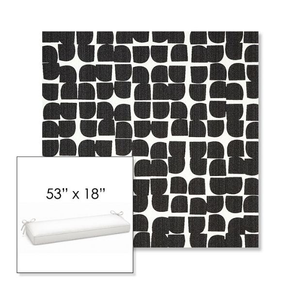 Picture of Toggle Inkblot | Sunbrella® 53" x 18" Outdoor Bench Cushion