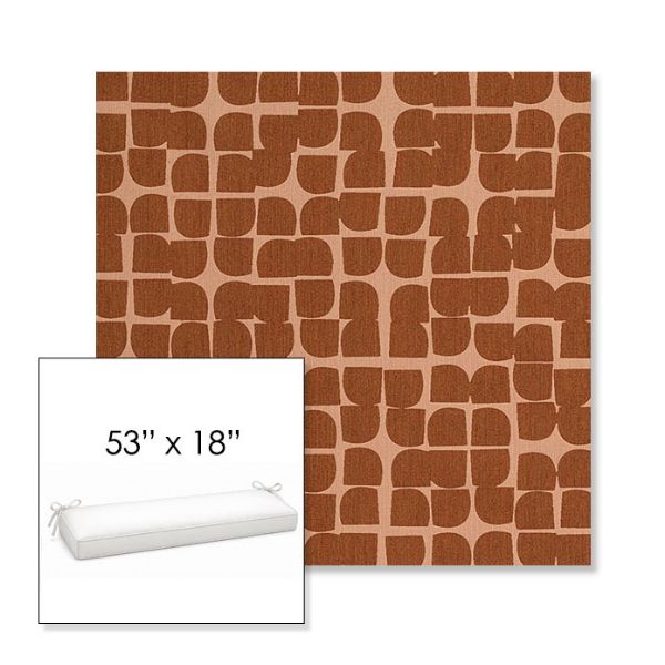 Picture of Toggle Terra Rosa | Sunbrella® 53" x 18" Outdoor Bench Cushion