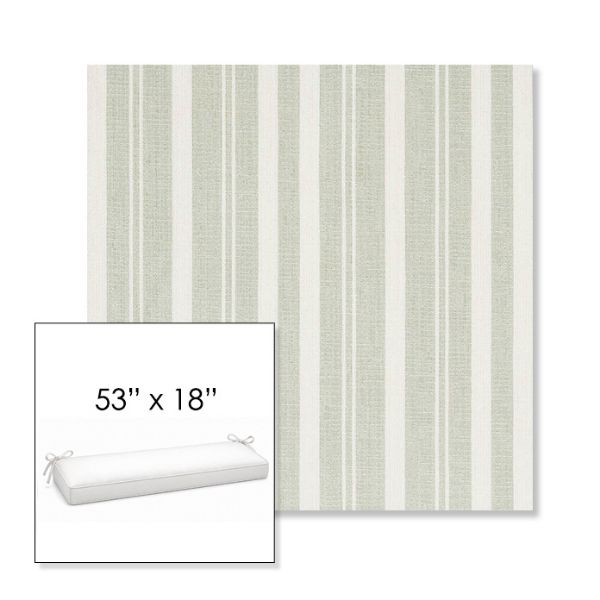 Picture of Tranquil Sage | Sunbrella® 53" x 18" Outdoor Bench Cushion