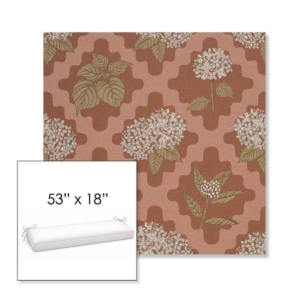 Picture of Trellis Primrose | Sunbrella® 53" x 18" Outdoor Bench Cushion