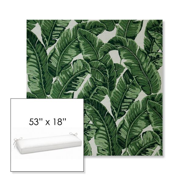 Picture of Tropics Jungle | Sunbrella® 53" x 18" Outdoor Bench Cushion