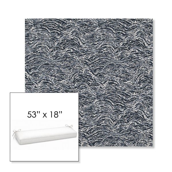 Picture of Undercurrent Tide | Sunbrella® 53" x 18" Outdoor Bench Cushion