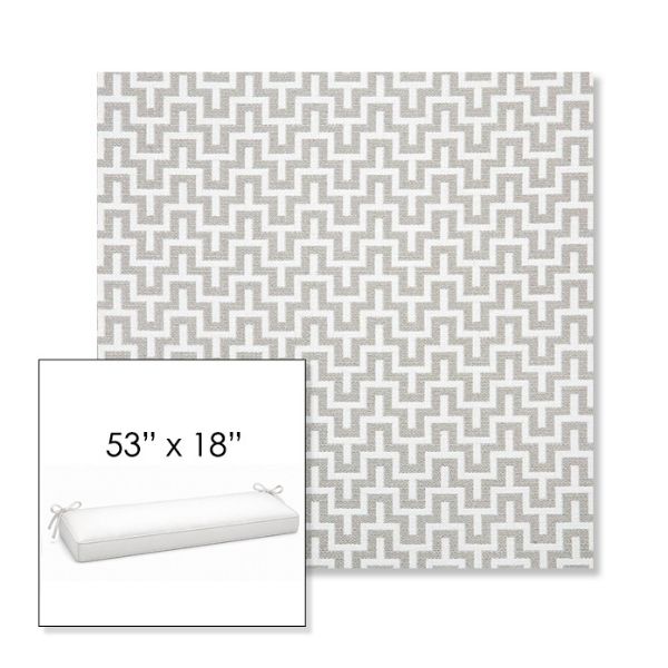 Picture of Underline Dove | Sunbrella® 53" x 18" Outdoor Bench Cushion