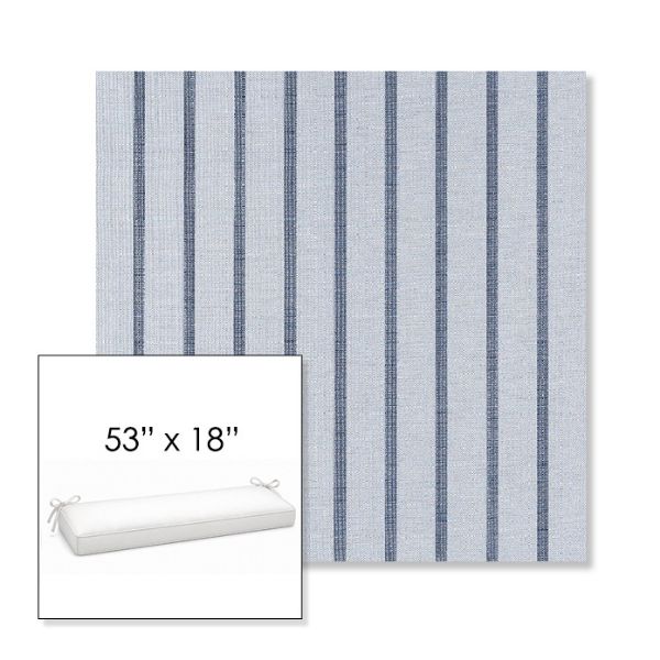 Picture of Unwind Sky | Sunbrella® 53" x 18" Outdoor Bench Cushion