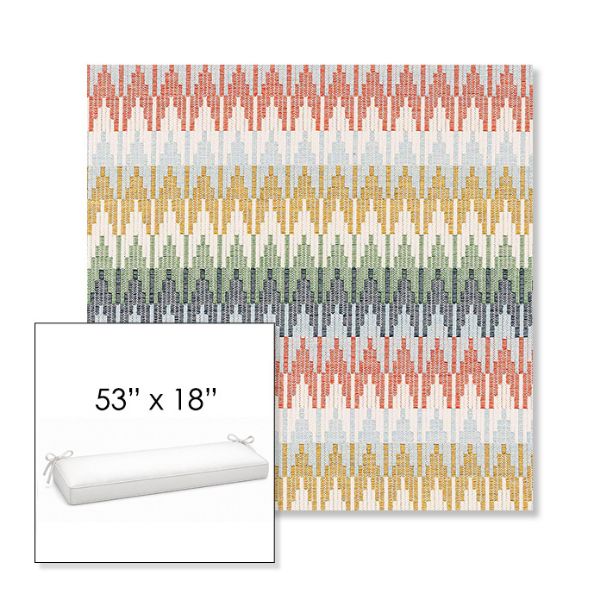 Picture of Valley Sedona | Sunbrella® 53" x 18" Outdoor Bench Cushion