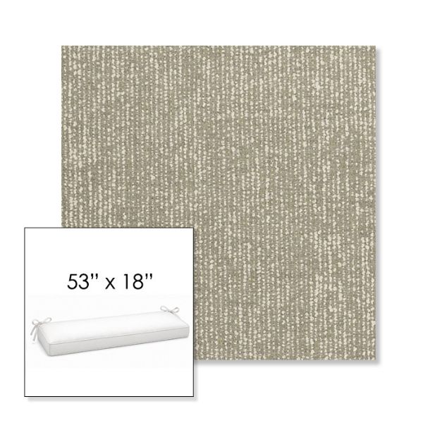 Picture of Vista Seasalt | Sunbrella® 53" x 18" Outdoor Bench Cushion