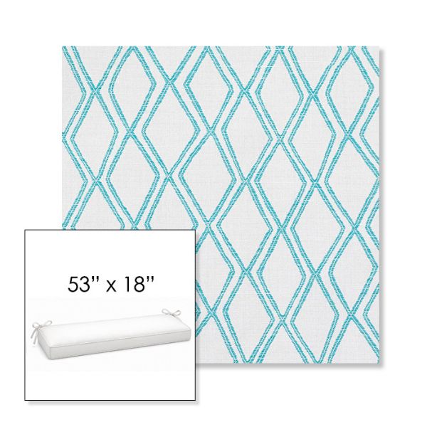 Picture of Voyage Breeze | Sunbrella® 53" x 18" Outdoor Bench Cushion