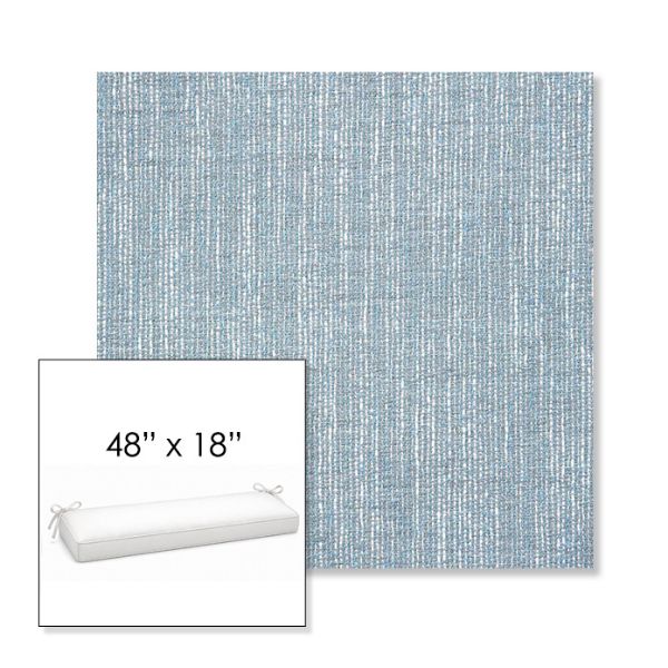 Picture of Adena Celeste | Sunbrella® 48" x 18" Outdoor Bench Cushion