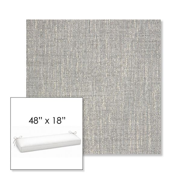 Picture of Adena Pebble | Sunbrella® 48" x 18" Outdoor Bench Cushion