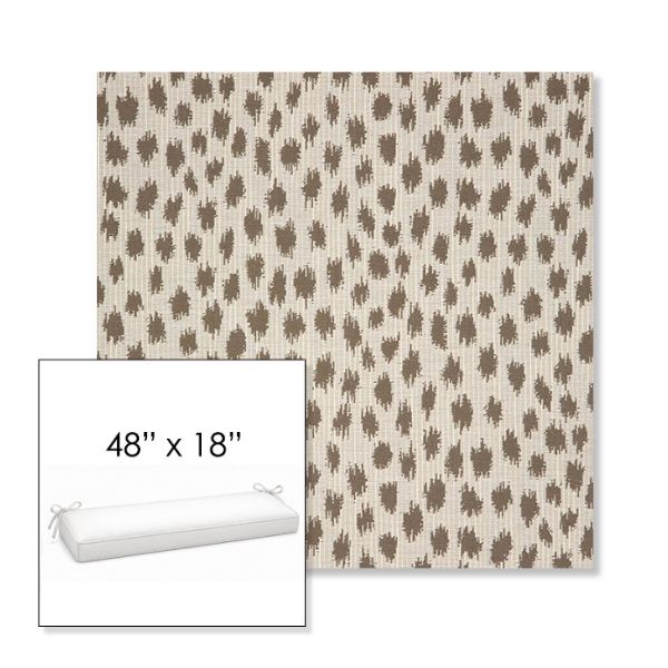 Picture of Agra Pebble | Sunbrella® 48" x 18" Outdoor Bench Cushion