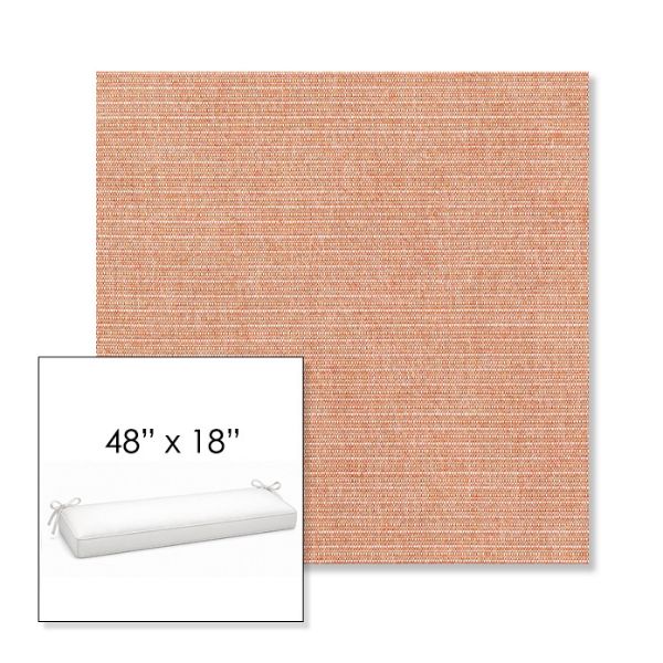 Picture of Ambrose Terracotta | Sunbrella® 48" x 18" Outdoor Bench Cushion