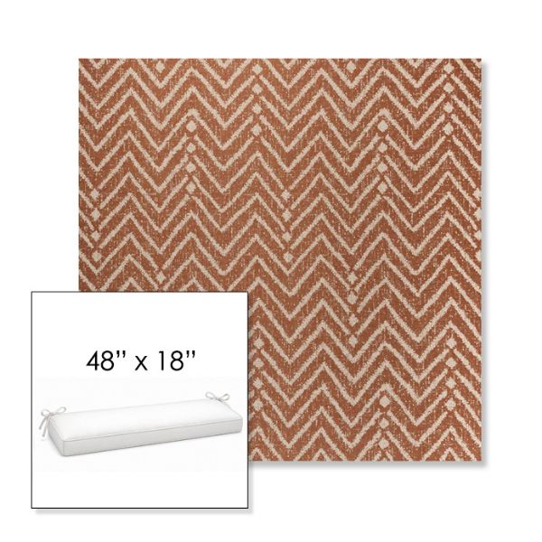 Picture of Argo Clay | Sunbrella® 48" x 18" Outdoor Bench Cushion