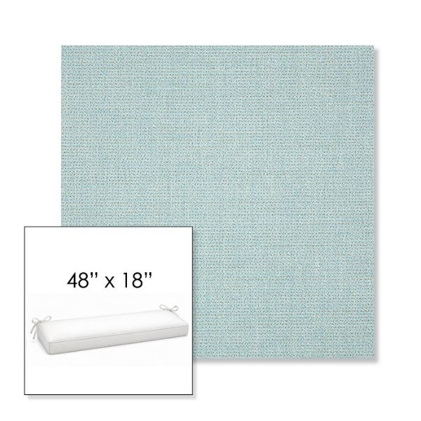 Picture of Bliss Dew | Sunbrella® 48" x 18" Outdoor Bench Cushion