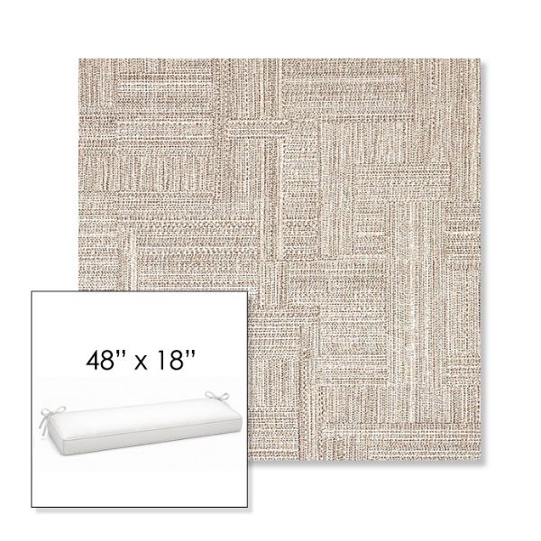 Picture of Boro Walnut | Sunbrella® 48" x 18" Outdoor Bench Cushion