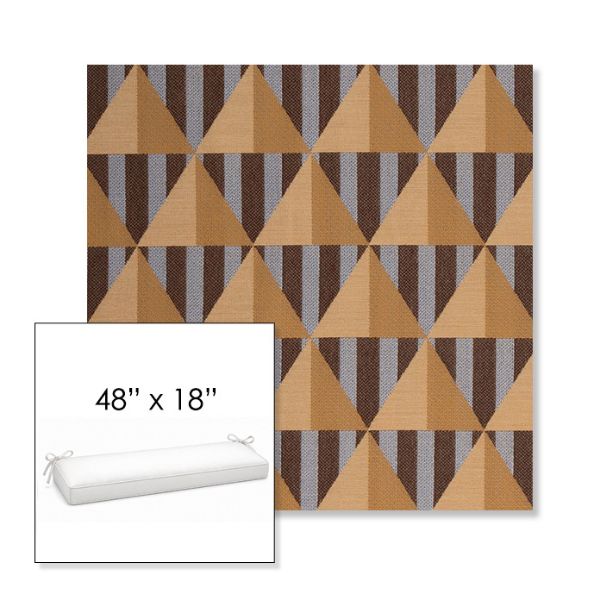 Picture of Buoy Sunset | Sunbrella® 48" x 18" Outdoor Bench Cushion